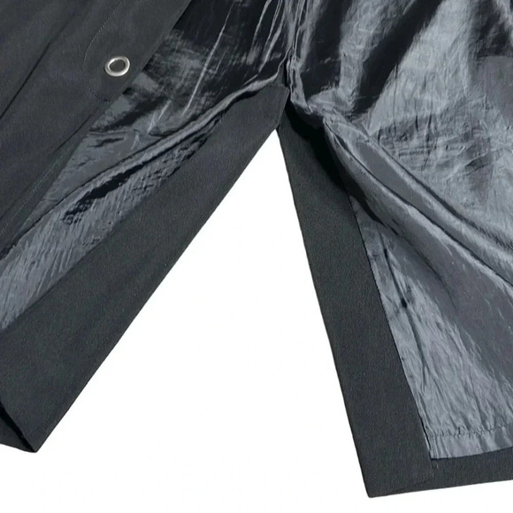 Novelti  coat,women large  PTP 21” black,front snap,shirt collar,career,classy - Picture 11 of 15